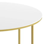Table basse avec piètement rond en croisillon
