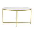 Table basse avec piètement rond en croisillon