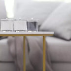 Table basse avec piètement rond en croisillon