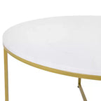 Table basse avec piètement rond en croisillon