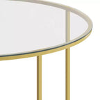 Table basse avec piètement rond en croisillon