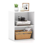 Costway 2-Cube Bookcase with Adjustable Shelf Freestanding 2-Tier Open Bookshelf Modern
