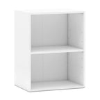 Étagère 2 cubes avec tablette réglable, autoportante, 2 niveaux ouverts, moderne