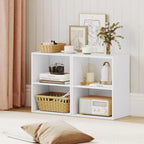 Étagère 2 cubes avec tablette réglable, autoportante, 2 niveaux ouverts, moderne