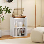 Étagère 2 cubes avec tablette réglable, autoportante, 2 niveaux ouverts, moderne