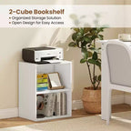 Étagère 2 cubes avec tablette réglable, autoportante, 2 niveaux ouverts, moderne