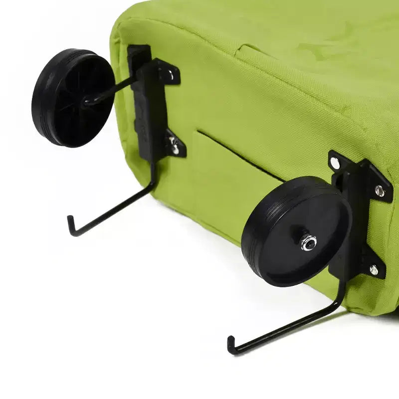 Chariot à roulettes pliable et portatif pour courses, en polyester et plastique, 11x7,1x22,8 vert, 1 pièce
