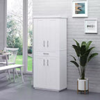 Grand garde-manger de cuisine, armoire sur pied avec portes et tiroir, étagères réglables