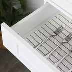 Grand garde-manger de cuisine, armoire sur pied avec portes et tiroir, étagères réglables