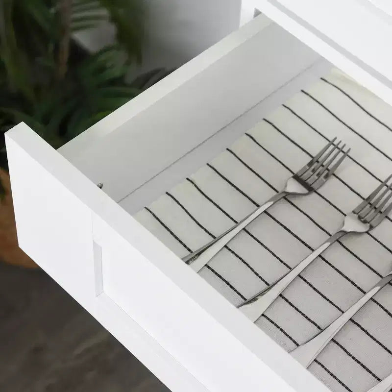 Tall Kitchen Pantry Freestanding Cabinet Cupboard with Doors and Drawer, Adjustable Shelving