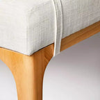 Banc avec coussins de traversin en lin - conçu avec