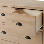 Ensemble de chambre à coucher 4 pièces Arden Wood avec table de chevet à 2 tiroirs Driftwood clair - Alaterre Furniture