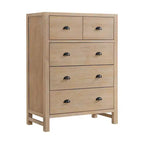 Ensemble de chambre à coucher 4 pièces Arden Wood avec table de chevet à 2 tiroirs Driftwood clair - Alaterre Furniture