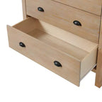 Ensemble de chambre à coucher 5 pièces Arden Wood avec deux tables de chevet à 2 tiroirs Bois flotté clair - Meubles Alaterre