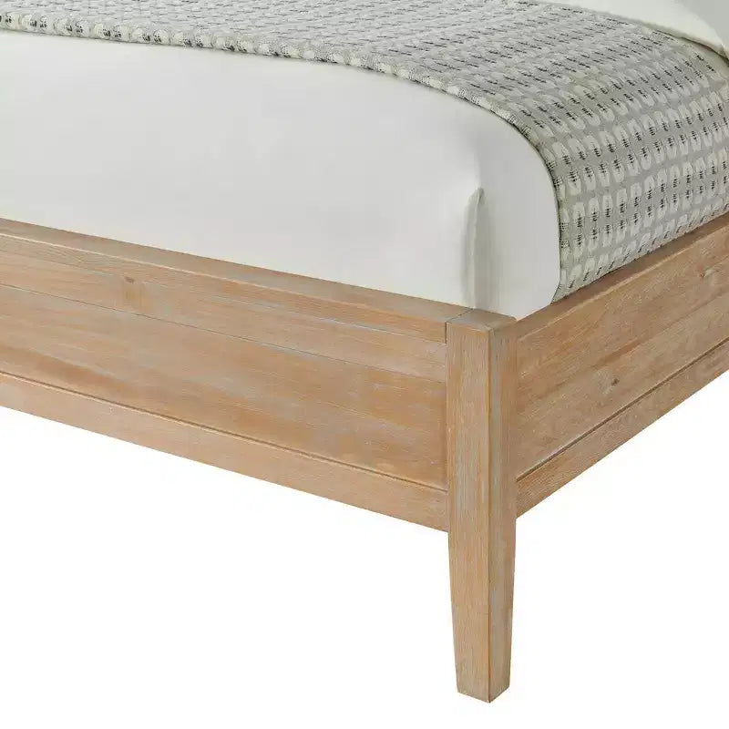Ensemble de chambre à coucher 5 pièces Arden Wood avec deux tables de chevet à 2 tiroirs Bois flotté clair - Meubles Alaterre