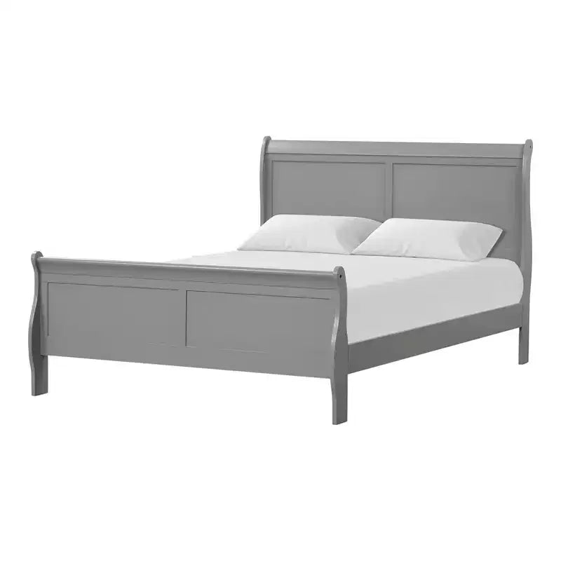 Ensemble de chambre 6 pièces lit traîneau argenté – HOMES: Inside + Out