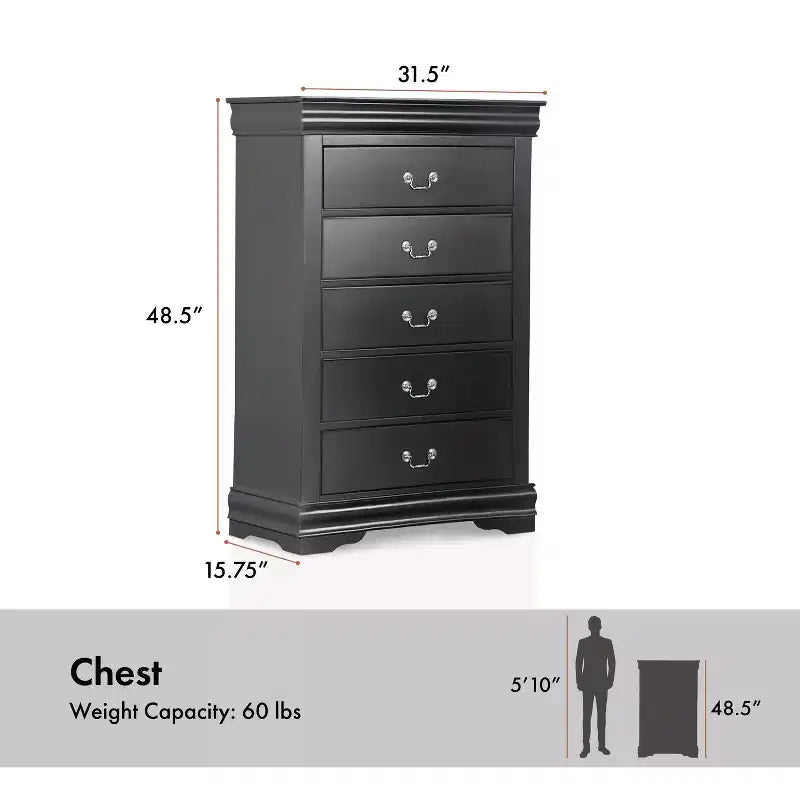 Ensemble de chambre 6 pièces lit traîneau argenté – HOMES: Inside + Out