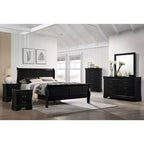 Ensemble de chambre 6 pièces lit traîneau argenté – HOMES: Inside + Out