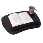 Grand support pour ordinateur portable en mousse à mémoire de forme avec repose-poignet - Noir mat