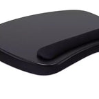 Grand support pour ordinateur portable en mousse à mémoire de forme avec repose-poignet - Noir mat