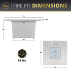 Ensemble Kinger Home Ethan de 5 pièces pour foyer au propane en osier avec cadre en aluminium