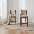 Set of 2 Ellie Counter Height Barstools with Back - Alaterre Furniture