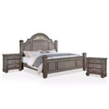 3pc Pennings Traditional Bed Set with 2 Nightstands Gray - HOMES: Inside + Out