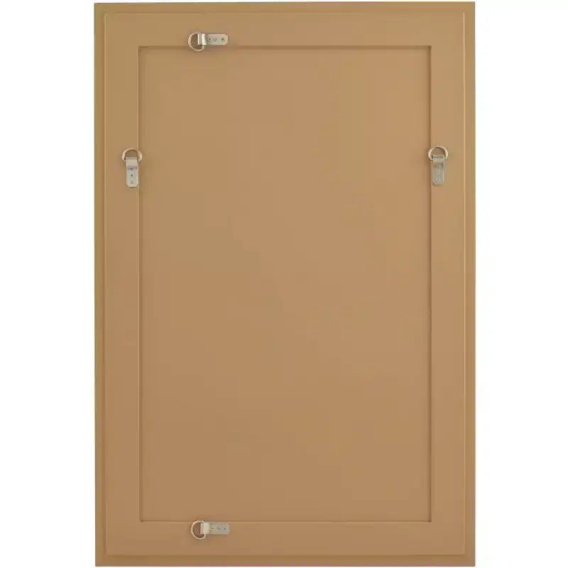 Miroir Mural Rectangulaire Moderne Biseauté Feuille d'Or Brillant Cadre en Bois 27 Pouces de Large pour Salle de Bain Chambre Salon Bureau Maison