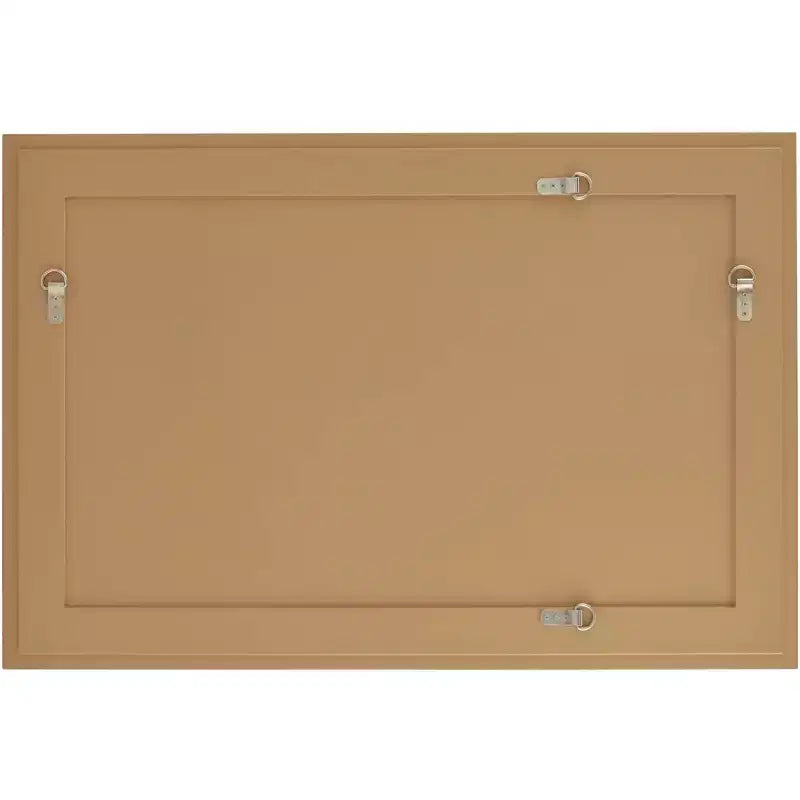Miroir Mural Rectangulaire Moderne Biseauté Feuille d'Or Brillant Cadre en Bois 27 Pouces de Large pour Salle de Bain Chambre Salon Bureau Maison