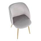 Chaises de salle à manger à plis ondulés