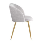 Chaises de salle à manger à plis ondulés