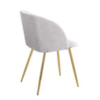 Chaises de salle à manger à plis ondulés