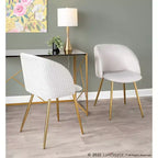 Chaises de salle à manger à plis ondulés