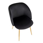 Chaises de salle à manger à plis ondulés