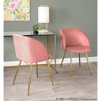 Chaises de salle à manger à plis ondulés