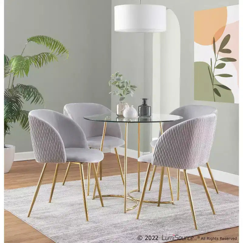 Fran Pleated Waves Dining Chairs