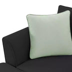 Canapé Modulable Sectionnel 7 Places avec Ottomane - Canapé d'Angle en Tissu en Forme de L avec 3 Coussins - ModernLuxe