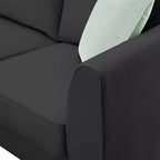Canapé Modulable Sectionnel 7 Places avec Ottomane - Canapé d'Angle en Tissu en Forme de L avec 3 Coussins - ModernLuxe