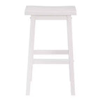 Tabouret de bar/comptoir de cuisine classique à siège de selle de 29 pouces, blanc
