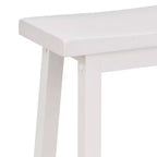 Tabouret de bar/comptoir de cuisine classique à siège de selle de 29 pouces, blanc