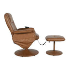 Fauteuil inclinable massant multiposition avec poches latérales profondes et ottoman avec base enveloppée