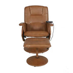 Fauteuil inclinable massant multiposition avec poches latérales profondes et ottoman avec base enveloppée