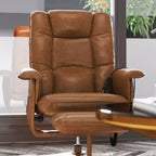 Fauteuil inclinable massant multiposition avec poches latérales profondes et ottoman avec base enveloppée