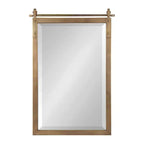 Miroir rectangulaire en métal, 22x33, doré