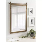 Miroir rectangulaire en métal, 22x33, doré