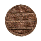 happimess Annulus 24.5 3-Shelf Circular Handwoven Hyacinth Wall Rack, Natural