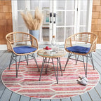 Ensemble de chaises longues 3 pièces Ferla - Intérieur/Extérieur - PAT9014 - Safavieh
