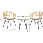 Ensemble de chaises longues 3 pièces Ferla - Intérieur/Extérieur - PAT9014 - Safavieh