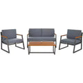 Randolph 4 Piece Living Set - Indoor/Outdoor - PAT7730 - Safavieh