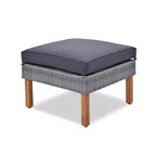 Ensemble de conversation extérieur en rotin 9 pièces, salon de jardin avec table basse et coussin lavable, gris-ModernLuxe